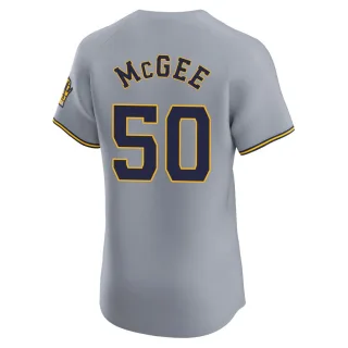 Elite Men's Easton McGee Milwaukee Brewers Road Jersey - Gray