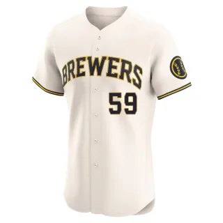Elite Men's Erick Fedde Milwaukee Brewers Home Jersey - Cream