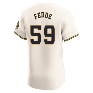 Elite Men's Erick Fedde Milwaukee Brewers Home Jersey - Cream