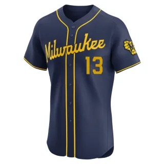 Elite Men's Glenn Robinson Milwaukee Brewers Alternate Jersey - Navy