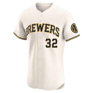 Elite Men's Jacob Misiorowski Milwaukee Brewers Home Jersey - Cream