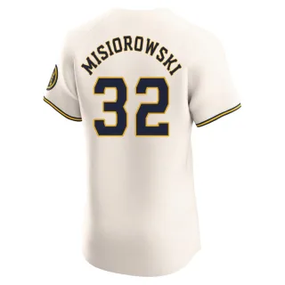 Elite Men's Jacob Misiorowski Milwaukee Brewers Home Jersey - Cream