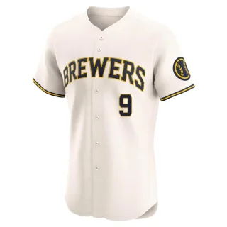 Elite Men's Jake Bauers Milwaukee Brewers Home Jersey - Cream