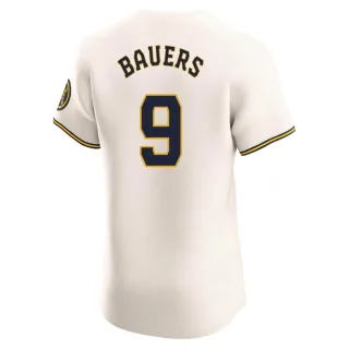 Elite Men's Jake Bauers Milwaukee Brewers Home Jersey - Cream
