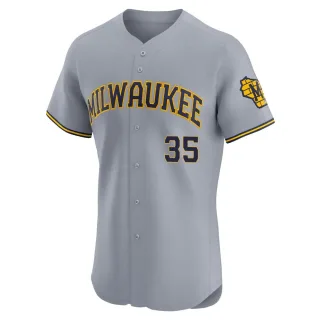 Elite Men's Jared Koenig Milwaukee Brewers Road Jersey - Gray