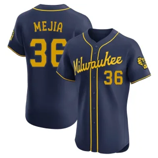 Elite Men's J.C. Mejia Milwaukee Brewers Alternate Jersey - Navy