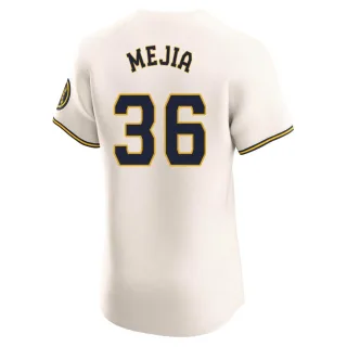 Elite Men's J.C. Mejia Milwaukee Brewers Home Jersey - Cream