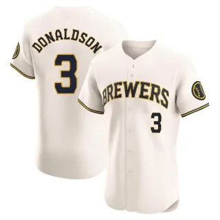 Elite Men's Josh Donaldson Milwaukee Brewers Home Jersey - Cream