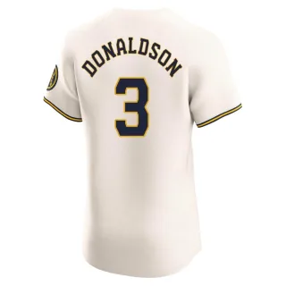 Elite Men's Josh Donaldson Milwaukee Brewers Home Jersey - Cream