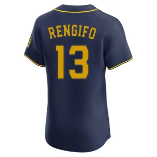 Elite Men's Luis Rengifo Milwaukee Brewers Alternate Jersey - Navy
