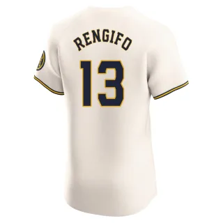 Elite Men's Luis Rengifo Milwaukee Brewers Home Jersey - Cream