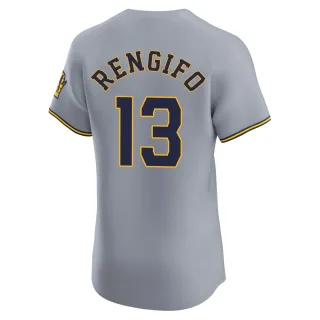 Elite Men's Luis Rengifo Milwaukee Brewers Road Jersey - Gray