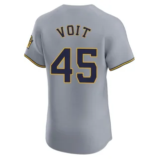 Elite Men's Luke Voit Milwaukee Brewers Road Jersey - Gray