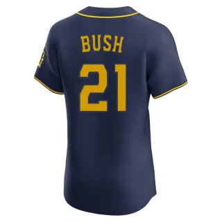Elite Men's Matt Bush Milwaukee Brewers Alternate Jersey - Navy