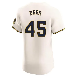 Elite Men's Rob Deer Milwaukee Brewers Home Jersey - Cream