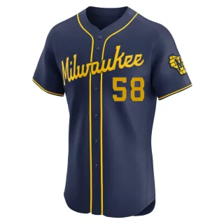 Elite Men's Ryan Sandberg Milwaukee Brewers Alternate Jersey - Navy