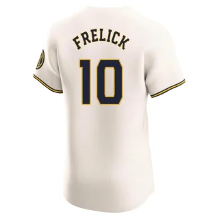 Elite Men's Sal Frelick Milwaukee Brewers Home Jersey - Cream