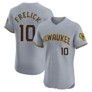 Elite Men's Sal Frelick Milwaukee Brewers Road Jersey - Gray