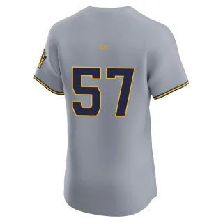 Elite Men's Sammy Peralta Milwaukee Brewers Road Jersey - Gray