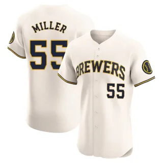 Elite Men's Shelby Miller Milwaukee Brewers Home Jersey - Cream
