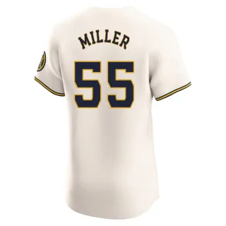 Elite Men's Shelby Miller Milwaukee Brewers Home Jersey - Cream
