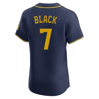 Elite Men's Tyler Black Milwaukee Brewers Alternate Jersey - Navy