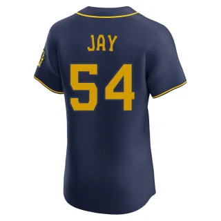 Elite Men's Tyler Jay Milwaukee Brewers Alternate Jersey - Navy