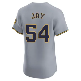 Elite Men's Tyler Jay Milwaukee Brewers Road Jersey - Gray