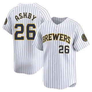 Limited Men's Aaron Ashby Milwaukee Brewers Alternate Jersey - White