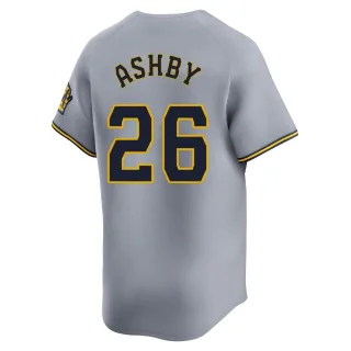 Limited Men's Aaron Ashby Milwaukee Brewers Away Jersey - Gray