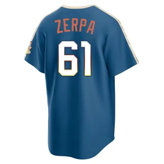 Limited Men's Angel Zerpa Milwaukee Brewers Mineral 2026 City Connect Stadium Jersey - Blue