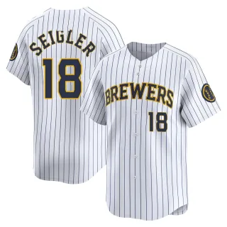 Limited Men's Anthony Seigler Milwaukee Brewers Alternate Jersey - White