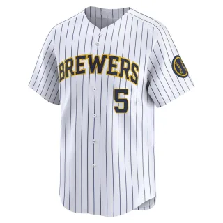Limited Men's Bj Surhoff Milwaukee Brewers Alternate Jersey - White