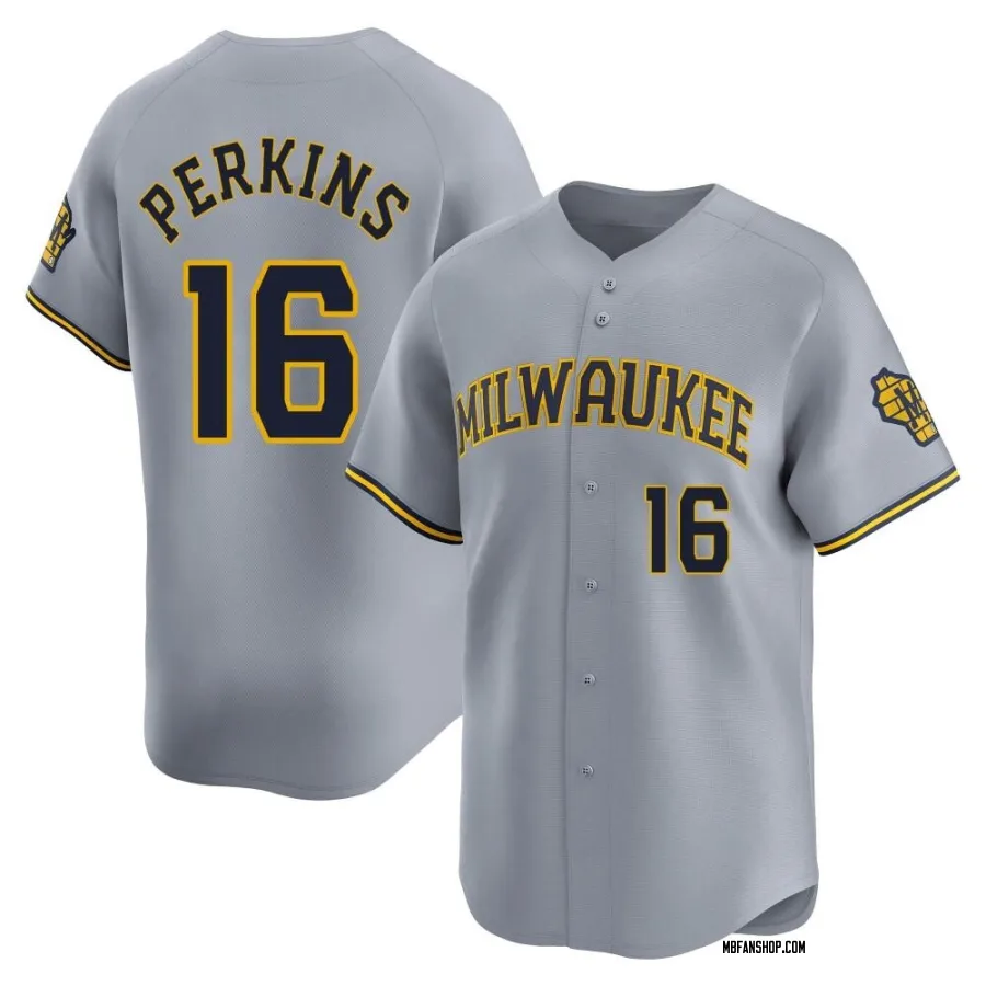 Limited Men's Blake Perkins Milwaukee Brewers Away Jersey - Gray