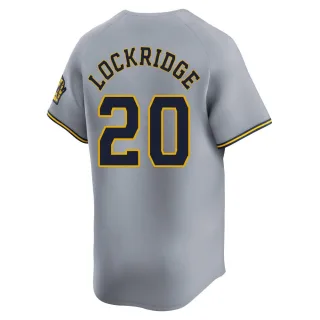 Limited Men's Brandon Lockridge Milwaukee Brewers Away Jersey - Gray