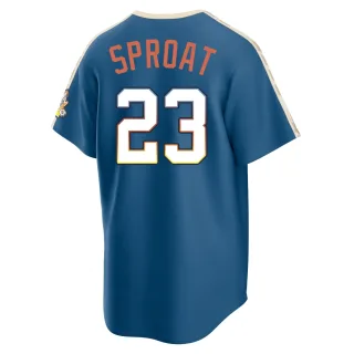 Limited Men's Brandon Sproat Milwaukee Brewers Mineral 2026 City Connect Stadium Jersey - Blue