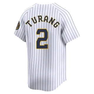 Limited Men's Brice Turang Milwaukee Brewers Alternate Jersey - White