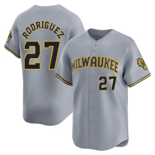 Limited Men's Carlos Rodriguez Milwaukee Brewers Away Jersey - Gray