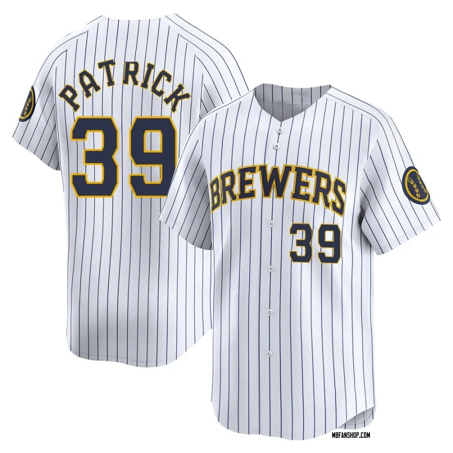 Limited Men's Chad Patrick Milwaukee Brewers Alternate Jersey - White
