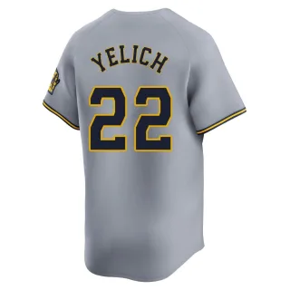 Limited Men's Christian Yelich Milwaukee Brewers Away Jersey - Gray