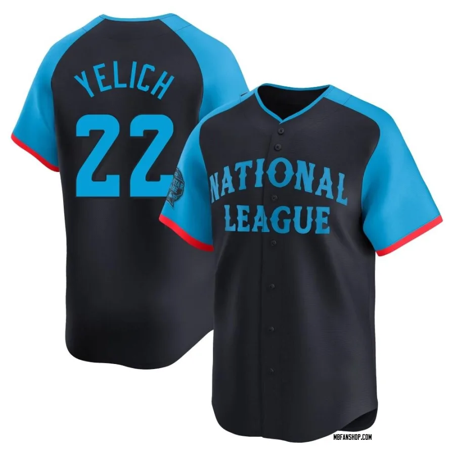 Limited Men's Christian Yelich Milwaukee Brewers National League 2024 All-Star Game Jersey - Navy