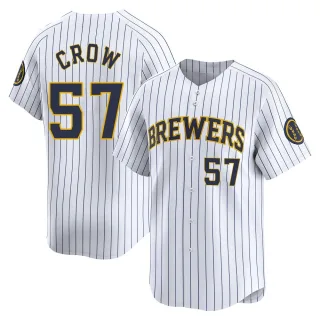 Limited Men's Coleman Crow Milwaukee Brewers Alternate Jersey - White