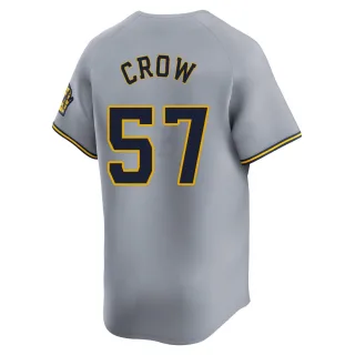 Limited Men's Coleman Crow Milwaukee Brewers Away Jersey - Gray