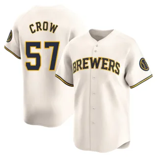 Limited Men's Coleman Crow Milwaukee Brewers Home Jersey - Cream
