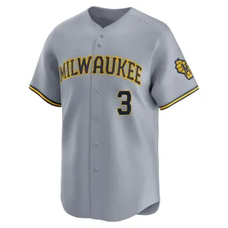 Limited Men's Corey Ray Milwaukee Brewers Away Jersey - Gray