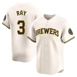 Limited Men's Corey Ray Milwaukee Brewers Home Jersey - Cream