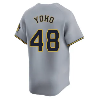 Limited Men's Craig Yoho Milwaukee Brewers Away Jersey - Gray