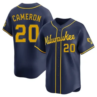 Limited Men's Daz Cameron Milwaukee Brewers Alternate Jersey - Navy