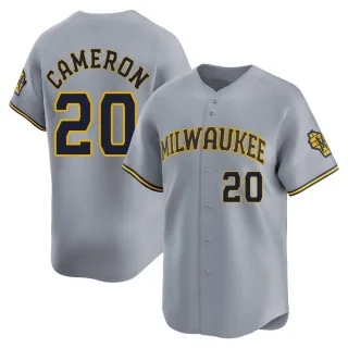 Limited Men's Daz Cameron Milwaukee Brewers Away Jersey - Gray