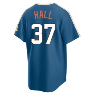 Limited Men's DL Hall Milwaukee Brewers Mineral 2026 City Connect Stadium Jersey - Blue
